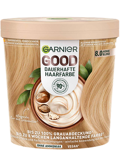 Produktverpackung GOOD Dauerhafte Haarfarbe 8.0 Honig Blond